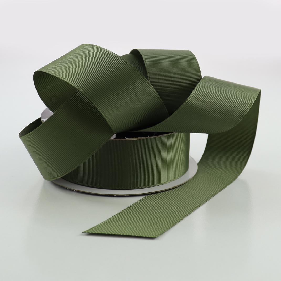 Grosgrain Ribbon 25mm x 25m - Olive Green