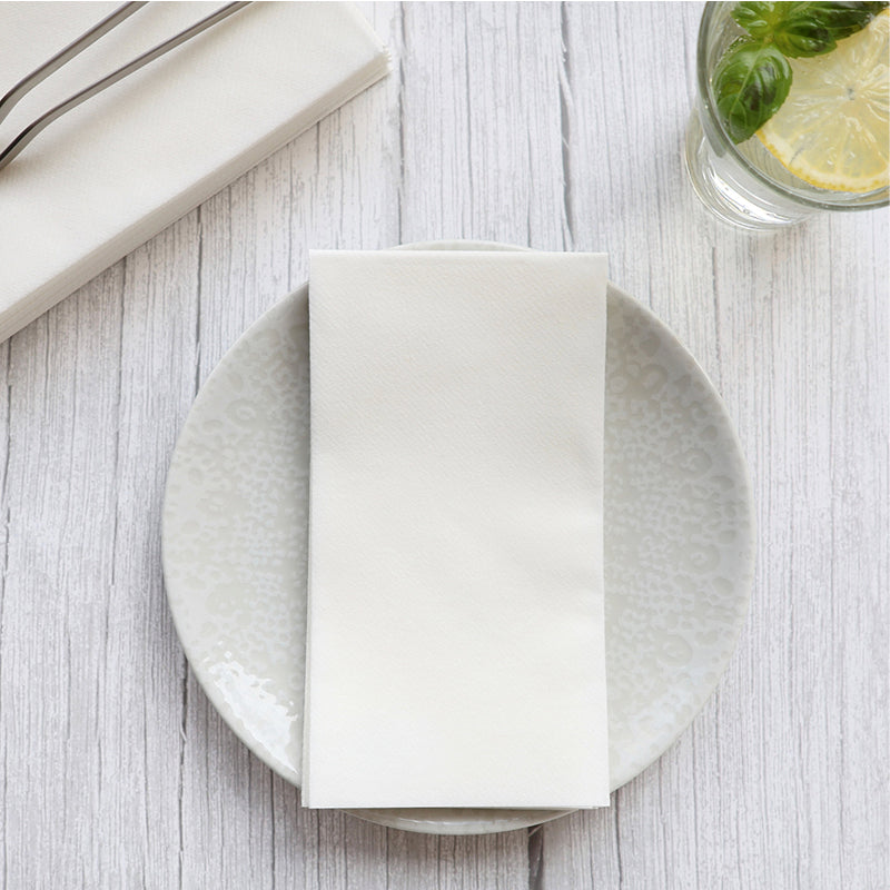 Bionap Napkin Airlaid 40x40 GT White Compostable Carton: 800