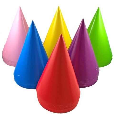 Cone Hats - Neon Assorted Colours