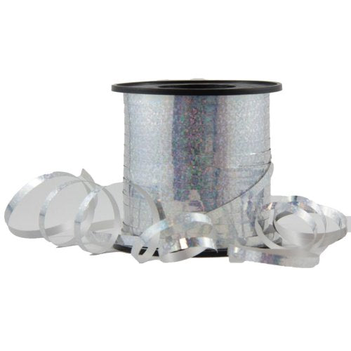 Curling Ribbon 225m - Holographic Silver
