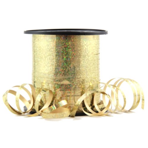 Curling Ribbon 225m - Holographic Gold