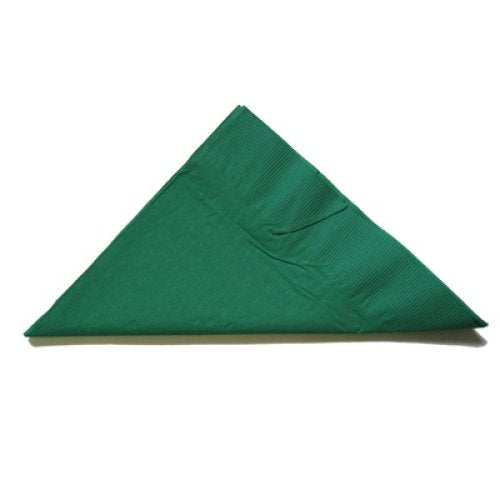 Dark Green Lunch Napkin 2ply BULK - Carton: 2,000