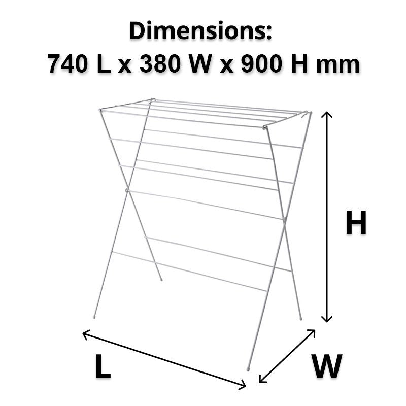 Folding Clothes Airer - White