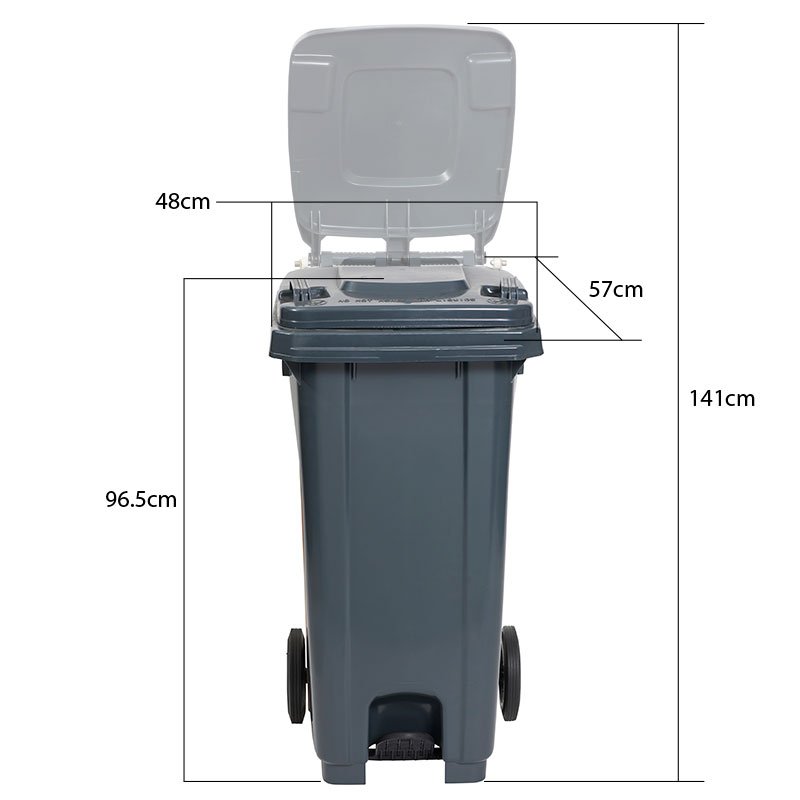 Wheelie Bin with Pedal - 120L