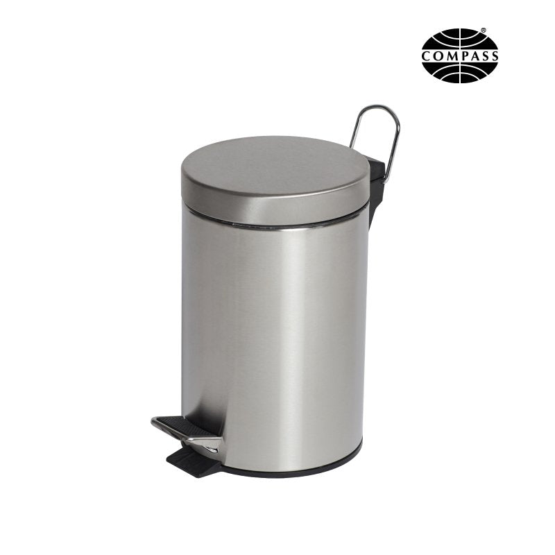 Stainless Steel Pedal Bin Round - 3L