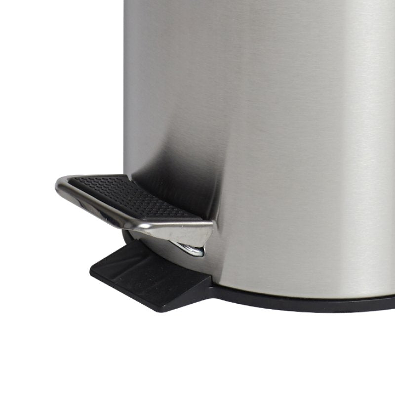 Stainless Steel Pedal Bin Round - 5L Carton ( x 4 Bins)