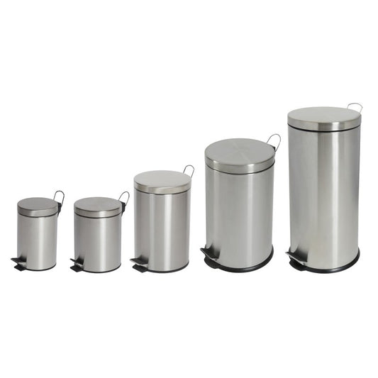 Stainless Steel Pedal Bin Round - 20L Carton ( x 2 Bins)
