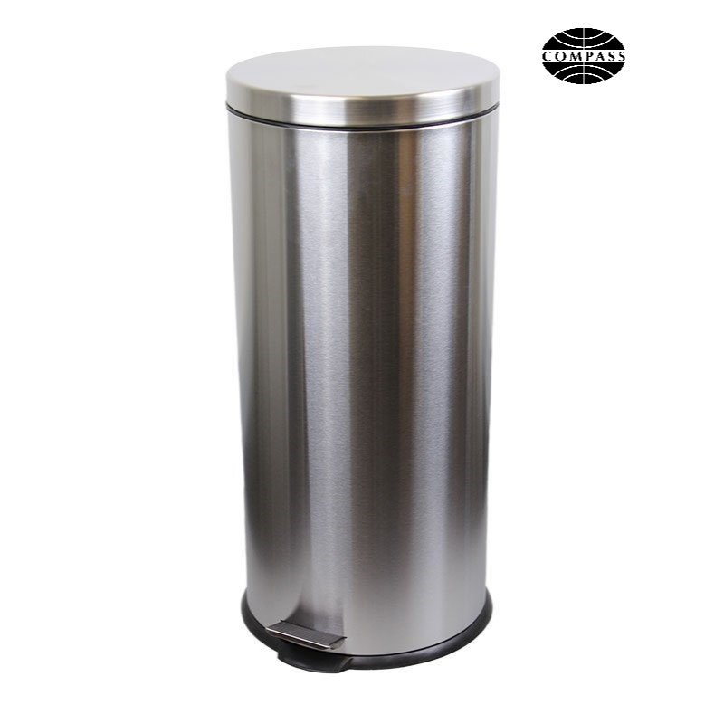 Stainless Steel Pedal Bin Round - 30L