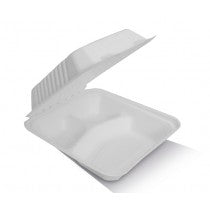 Sugarcane Clamshell 3 Compartment - 8"