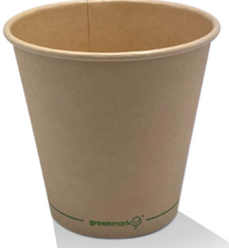 Bamboo Aqueous Coated Single Wall Hot Cup ( one lid fits all sizes) - 8oz