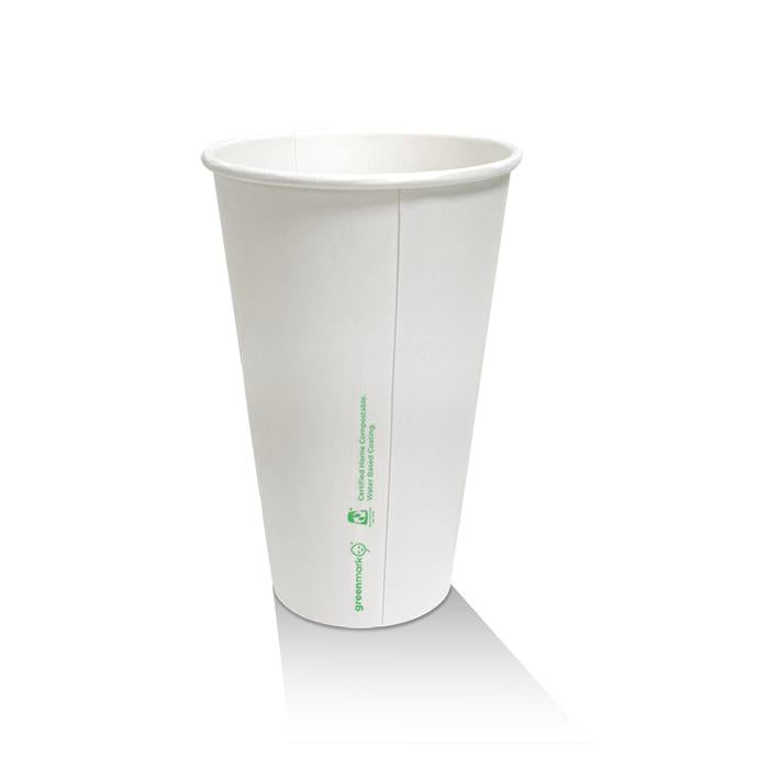 White Aqueous Coated Single Wall Hot Cup - 16oz