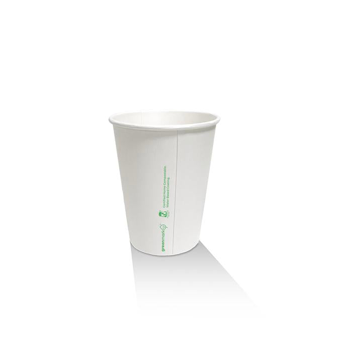 White Aqueous Coated Single Wall Hot Cup - 8oz