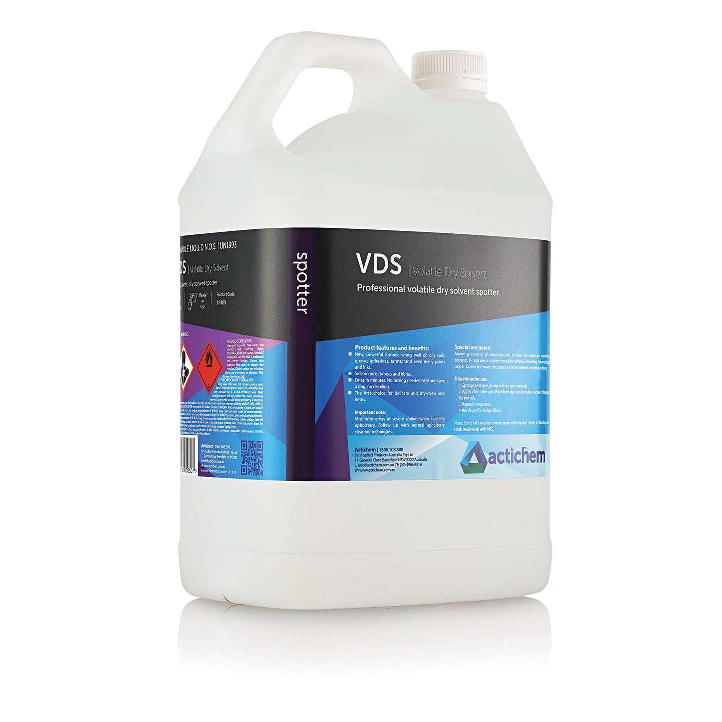 Actichem VDS (Volatile Dry Solvent Stain Remover) - 5L