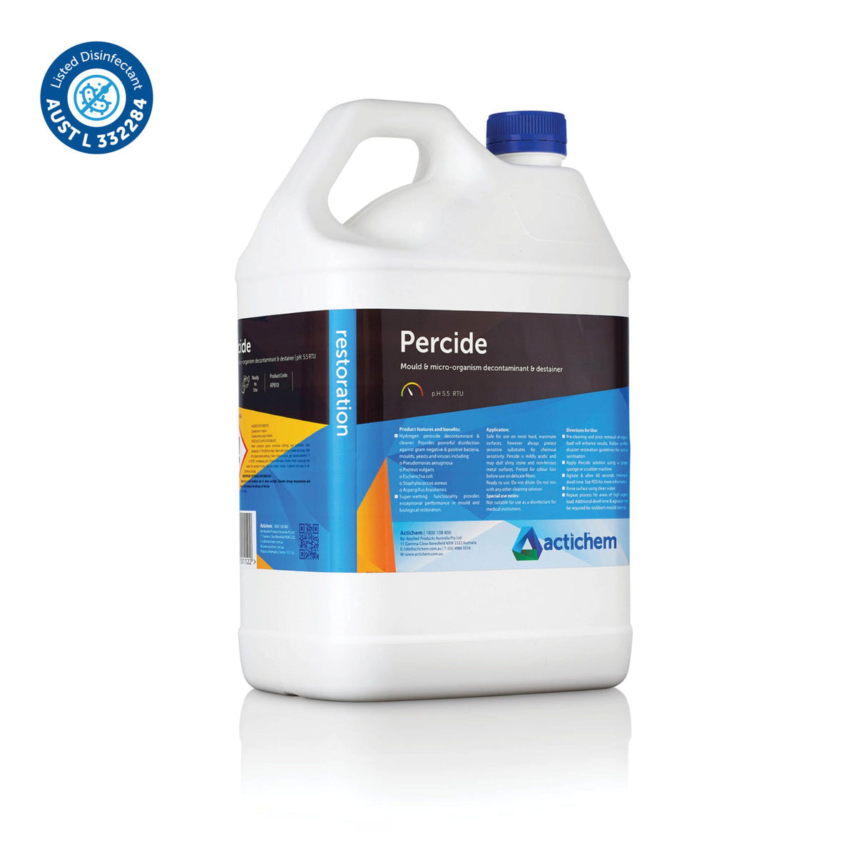 Percide – Hospital-Grade Disinfectant & Mould Remover - 5L