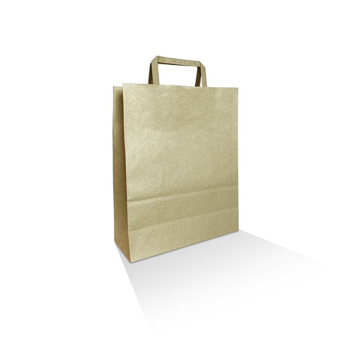 Brown Kraft Paper Bag Flat Handle - Extra Small