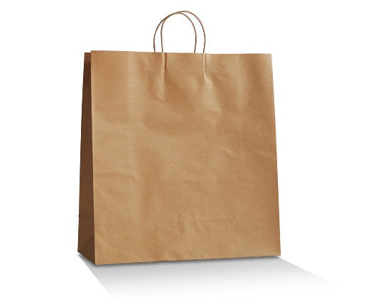 Brown Kraft Paper Bag Twisted Handle - Large