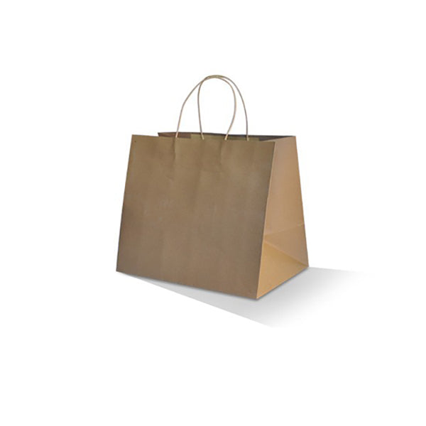 Brown Kraft Paper Bag with Twisted Handle - Take Away Medium