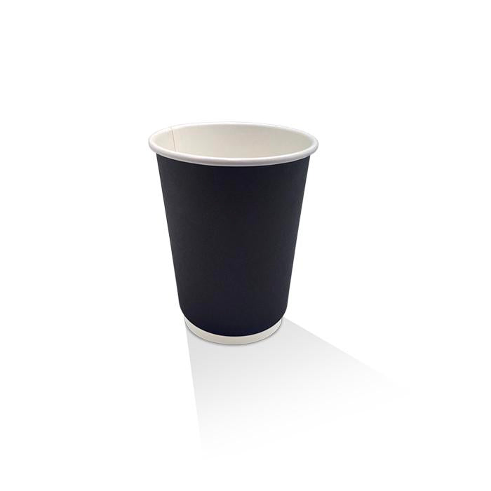 Black PE Coated Double Wall Hot Cup - 8oz