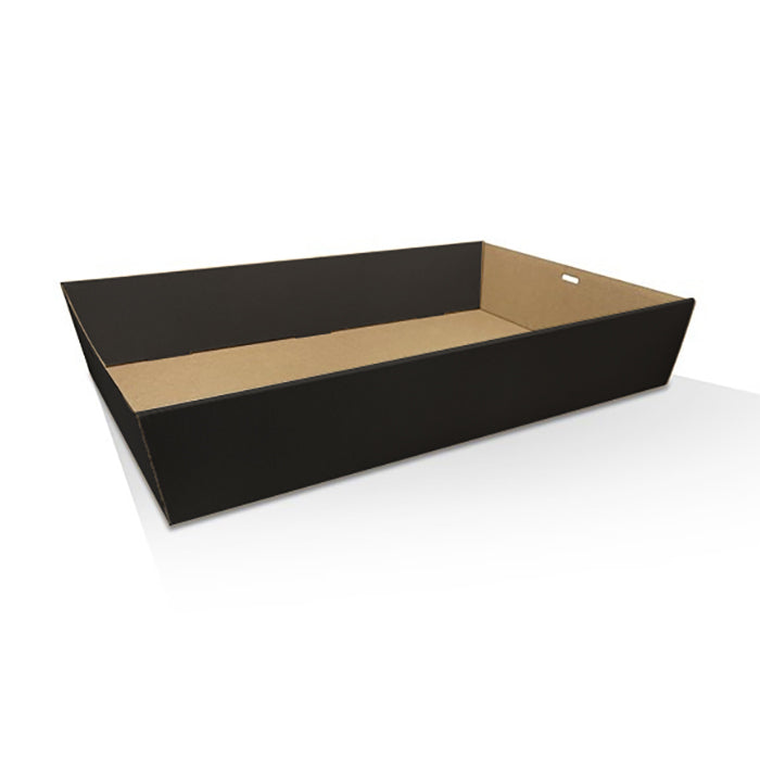 Catering Tray Corrugated Rectangle Black - Medium Plus