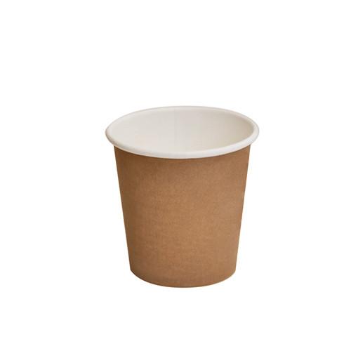 PLA Coated Single Wall Hot Cup Brown Print - 4oz