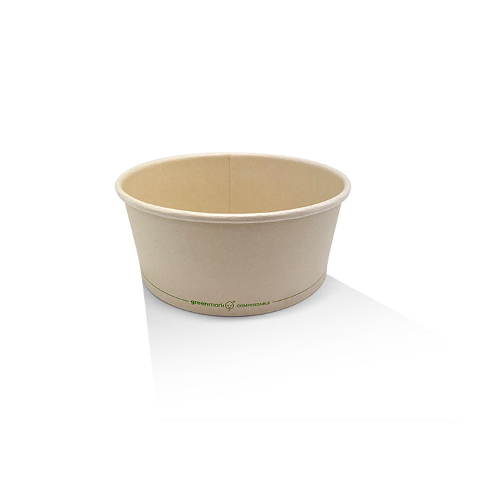 PLA Coated Bamboo Paper Salad Bowl - 25oz