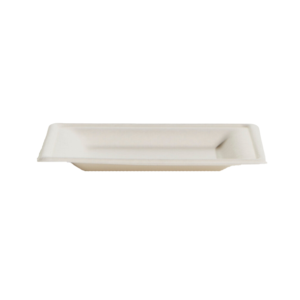 Bioway Sugarcane Square Plate White 6.25"