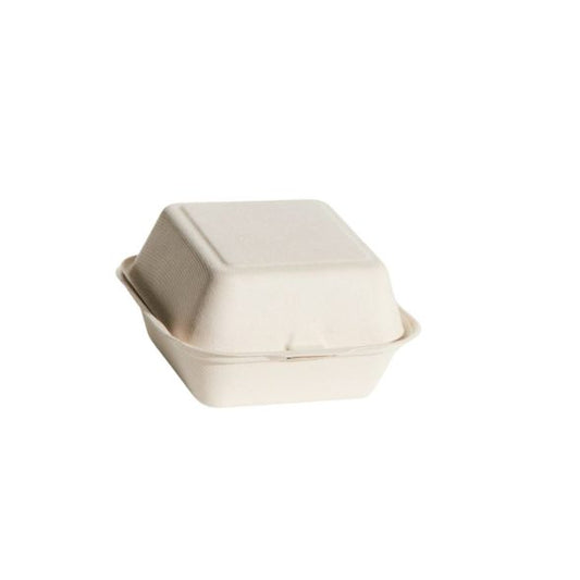 Bioway Sugarcane Burger Box - Natural