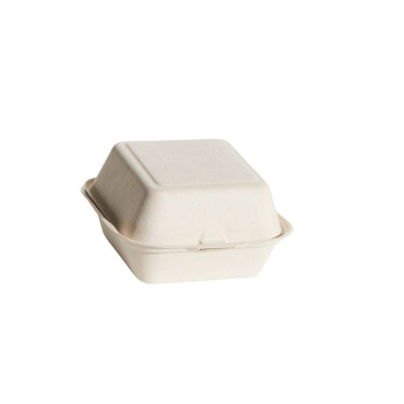 Bioway Sugarcane Burger Box - Natural