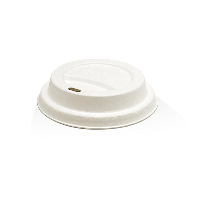 Bagasse Hot Cup Lid White - 90mm