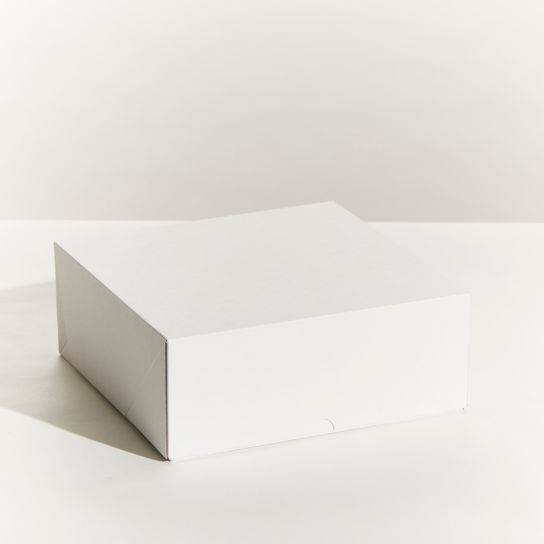 White Easy Fold Cake Box - 10x10x4