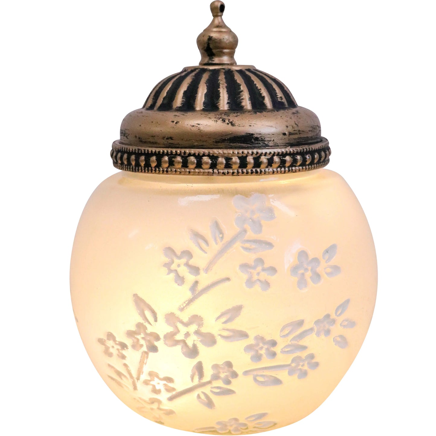 LED Lantern Round - Vine Frost