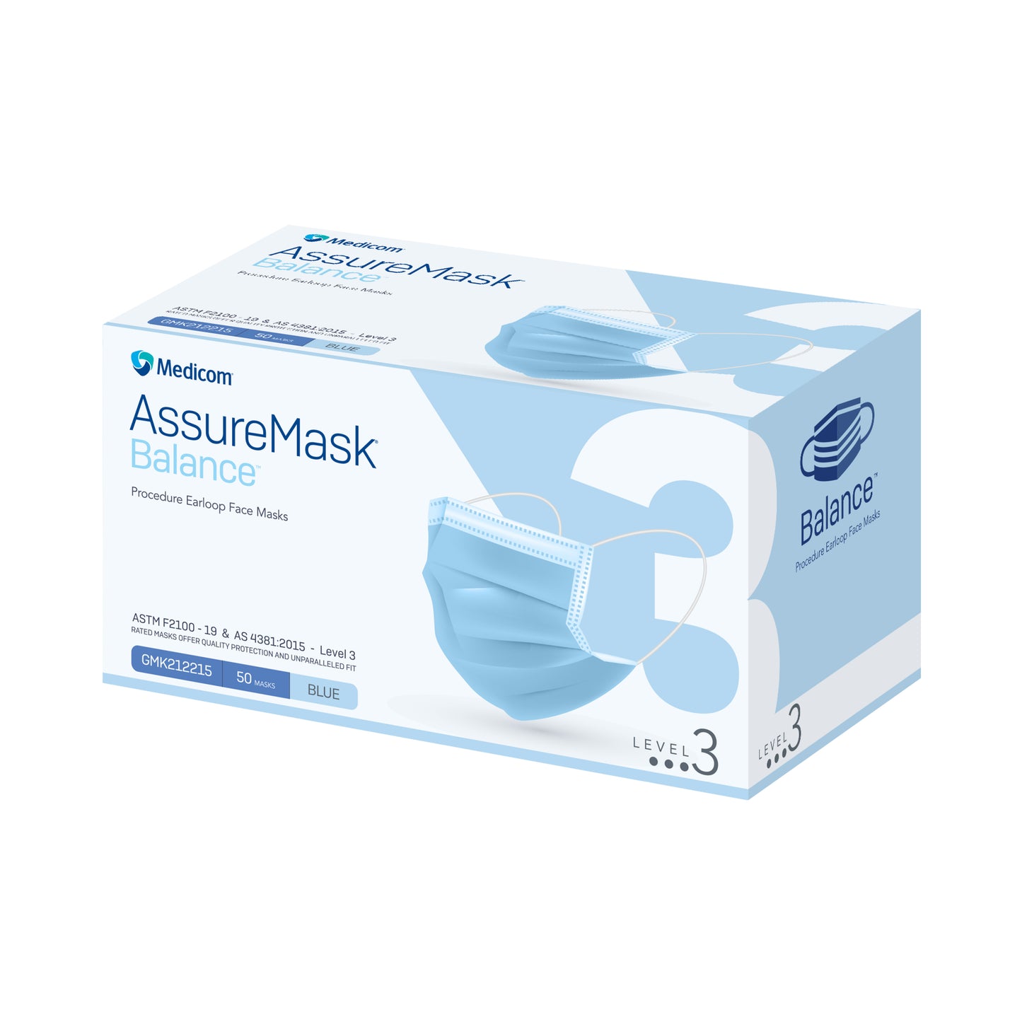 Assure Mask Balance Procedure Earloop Face Masks - Level 3