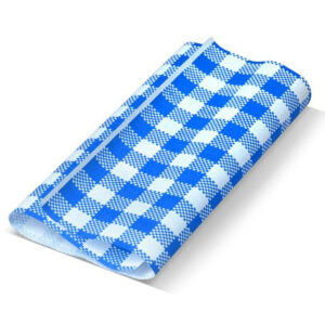Greaseproof Paper Gingham Blue - Full