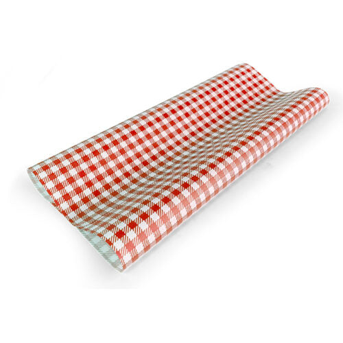Greaseproof Paper Gingham Red - Large