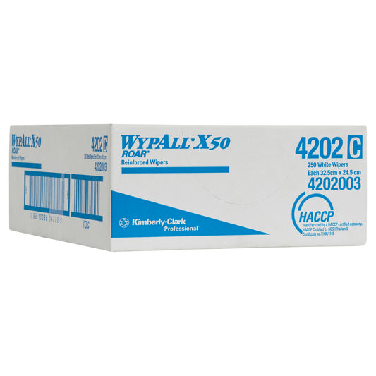 WYPALL® X50 Reinforced Single Sheet White Wipers
