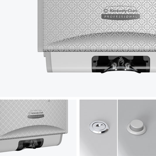 Kimberly-Clark Professional® ICON™ Automatic Soap and Sanitizer Dispenser with Silver Mosaic Design
