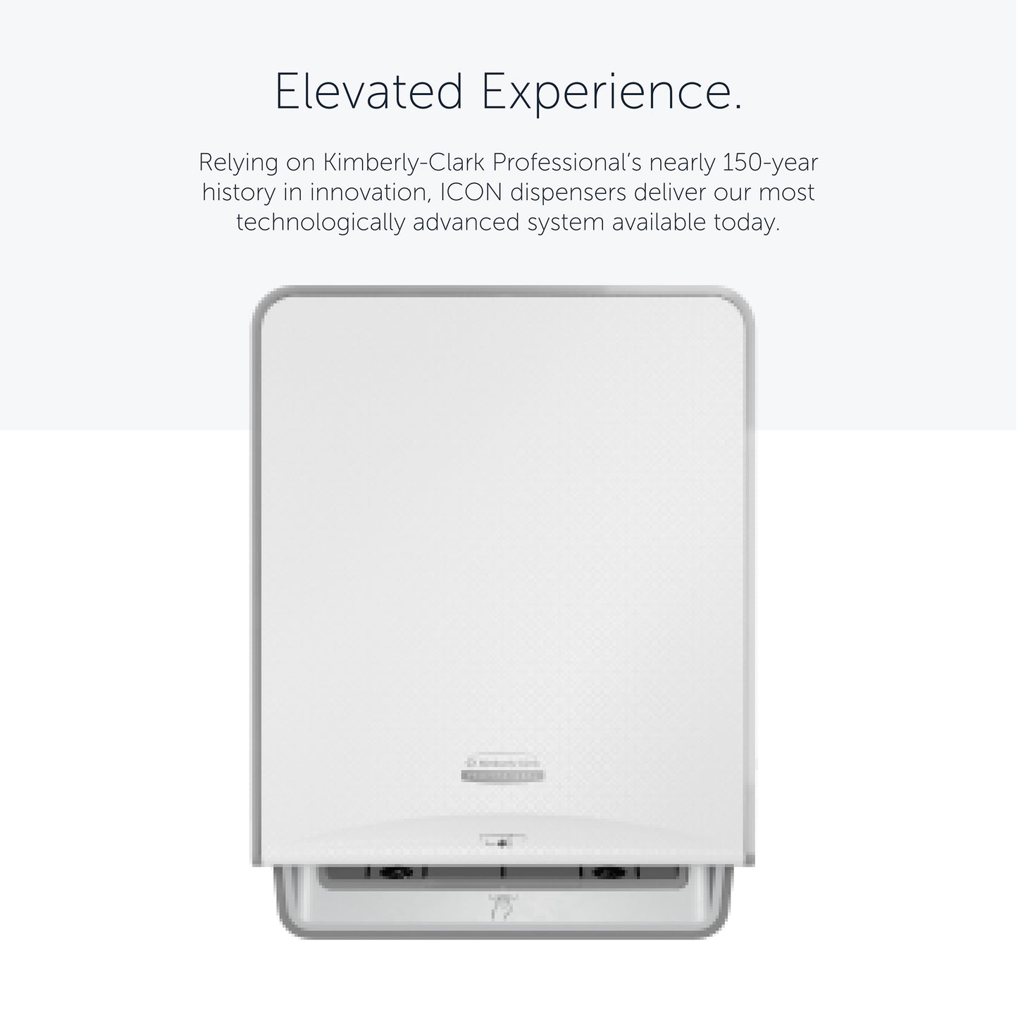Kimberly-Clark Professional™ ICON™ Automatic Roll Towel Dispenser White Chassis with White Mosaic Design Faceplate