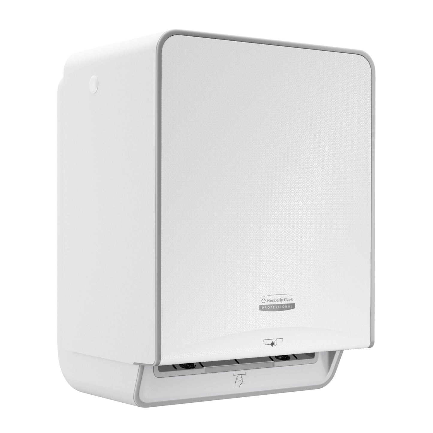 Kimberly-Clark Professional™ ICON™ Automatic Roll Towel Dispenser White Chassis with White Mosaic Design Faceplate
