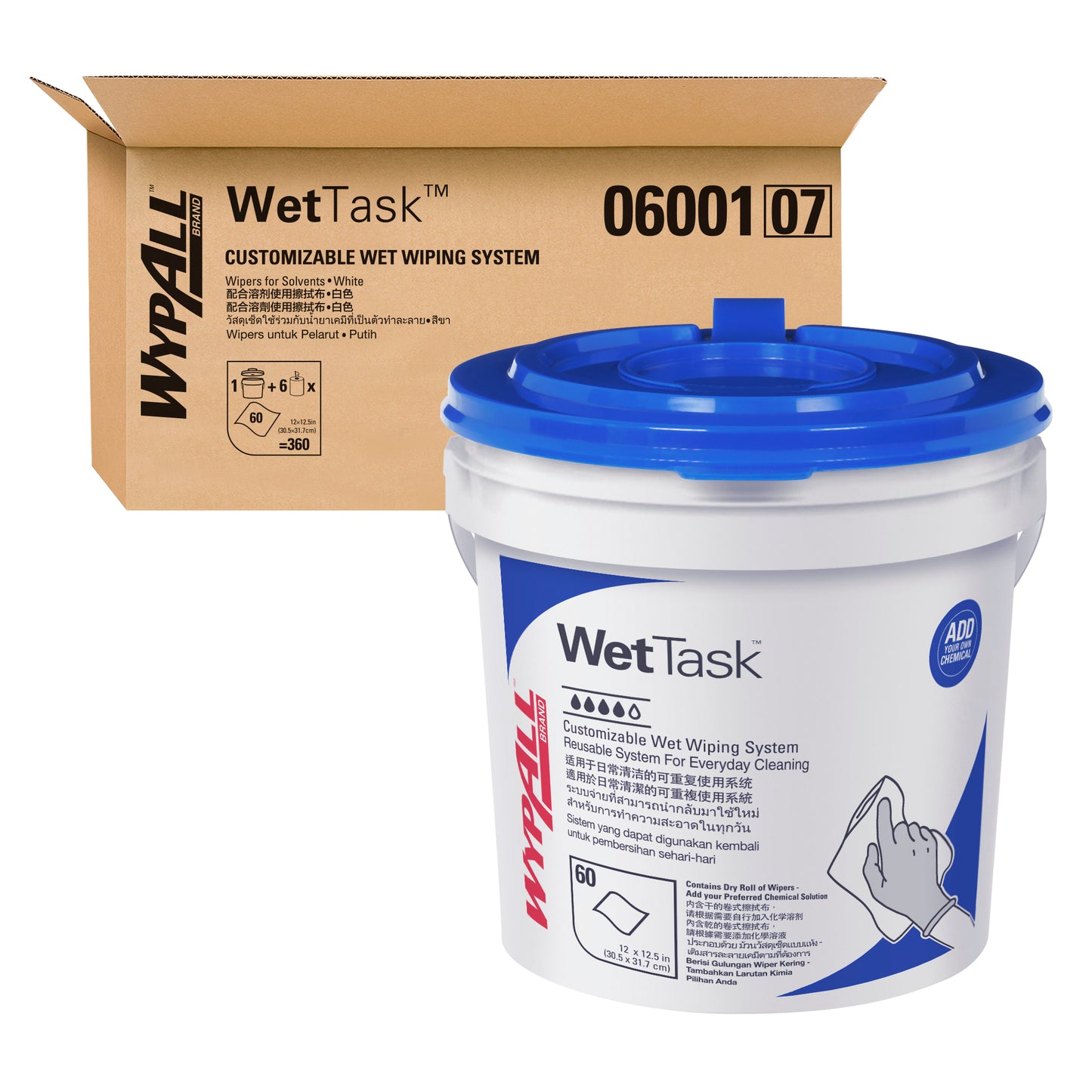 KIMTECH® Wettask® Hydroknit® Wipers with Bucket