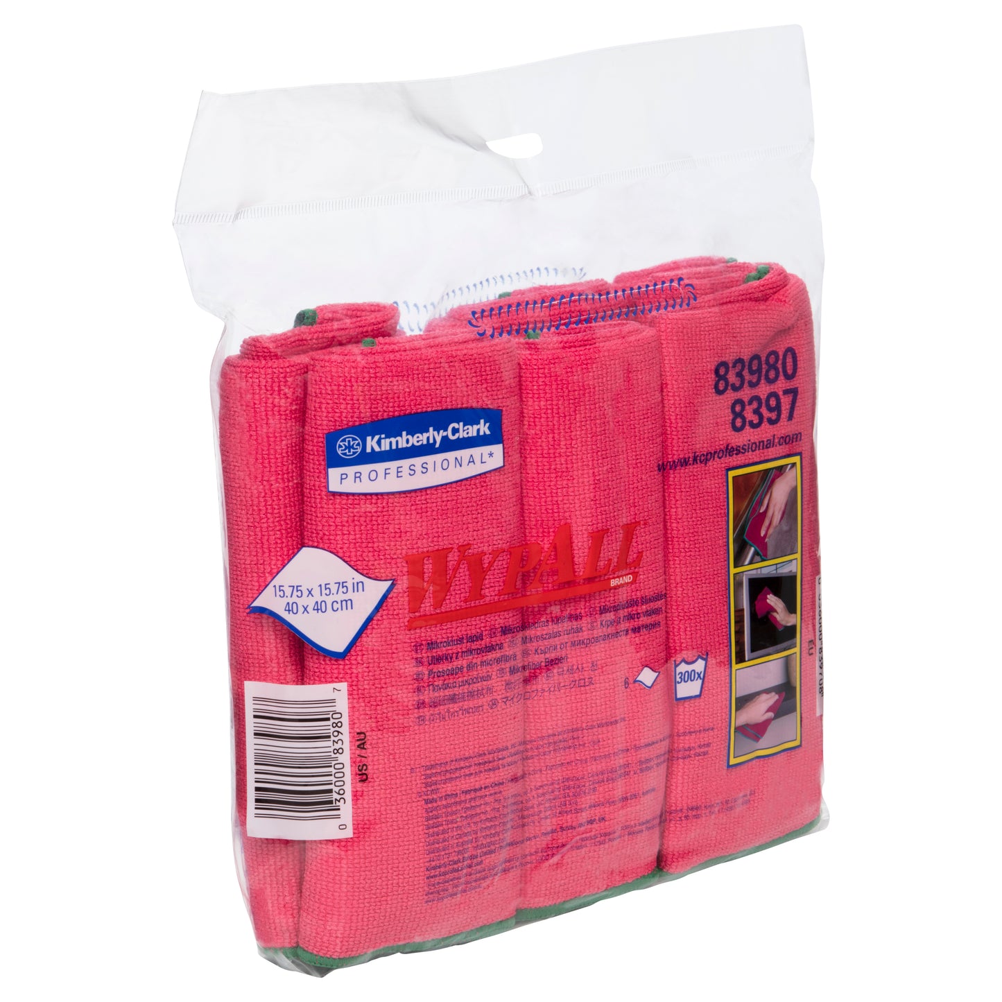 WYPALL® Microfibre Red Cleaning Cloths