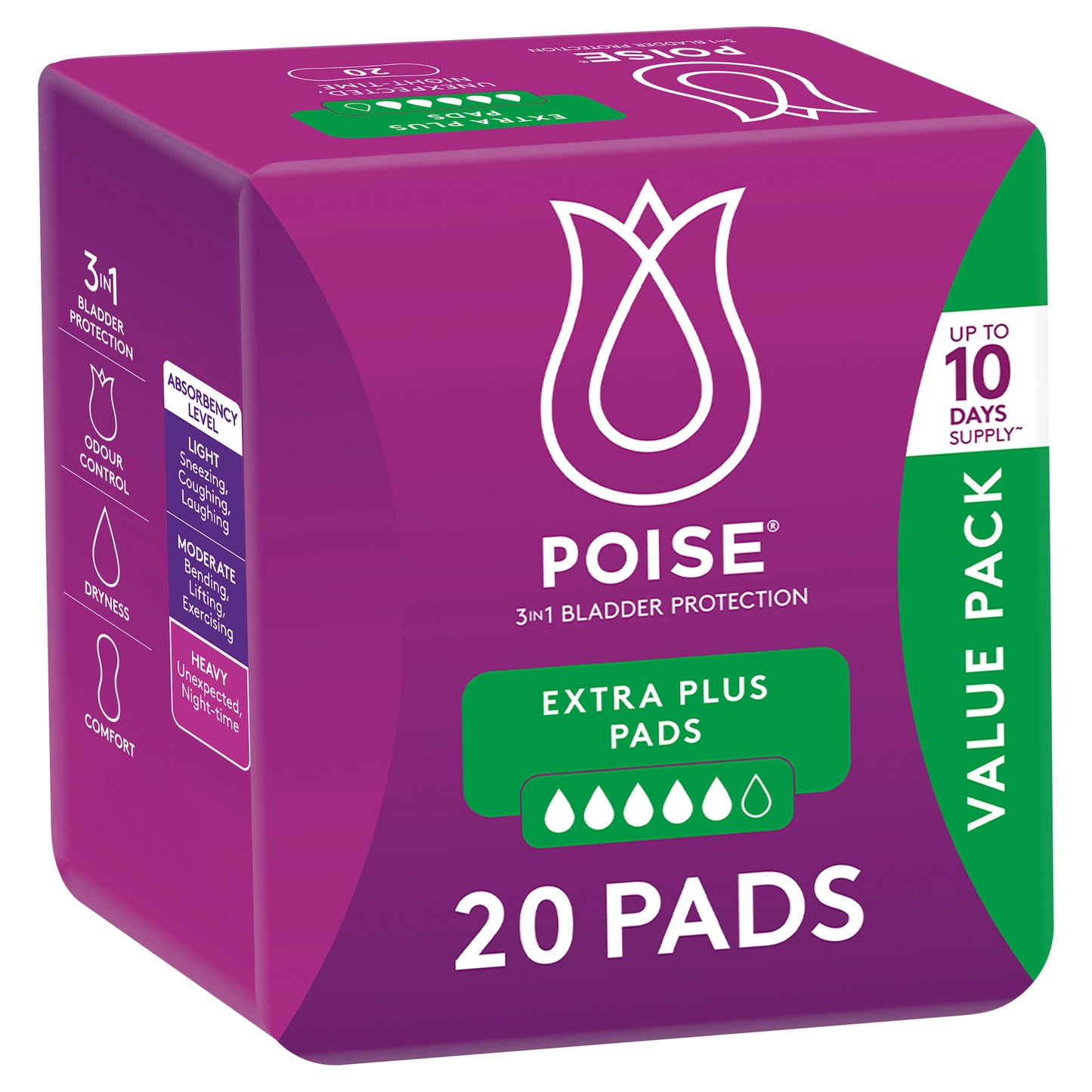 POISE® Extra Plus Pads Bulk