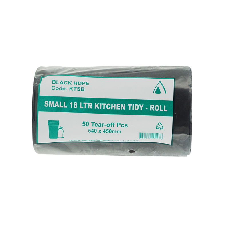 Black 18L Small Kitchen Tidy Binliner 540x450mm Carton: 1,000