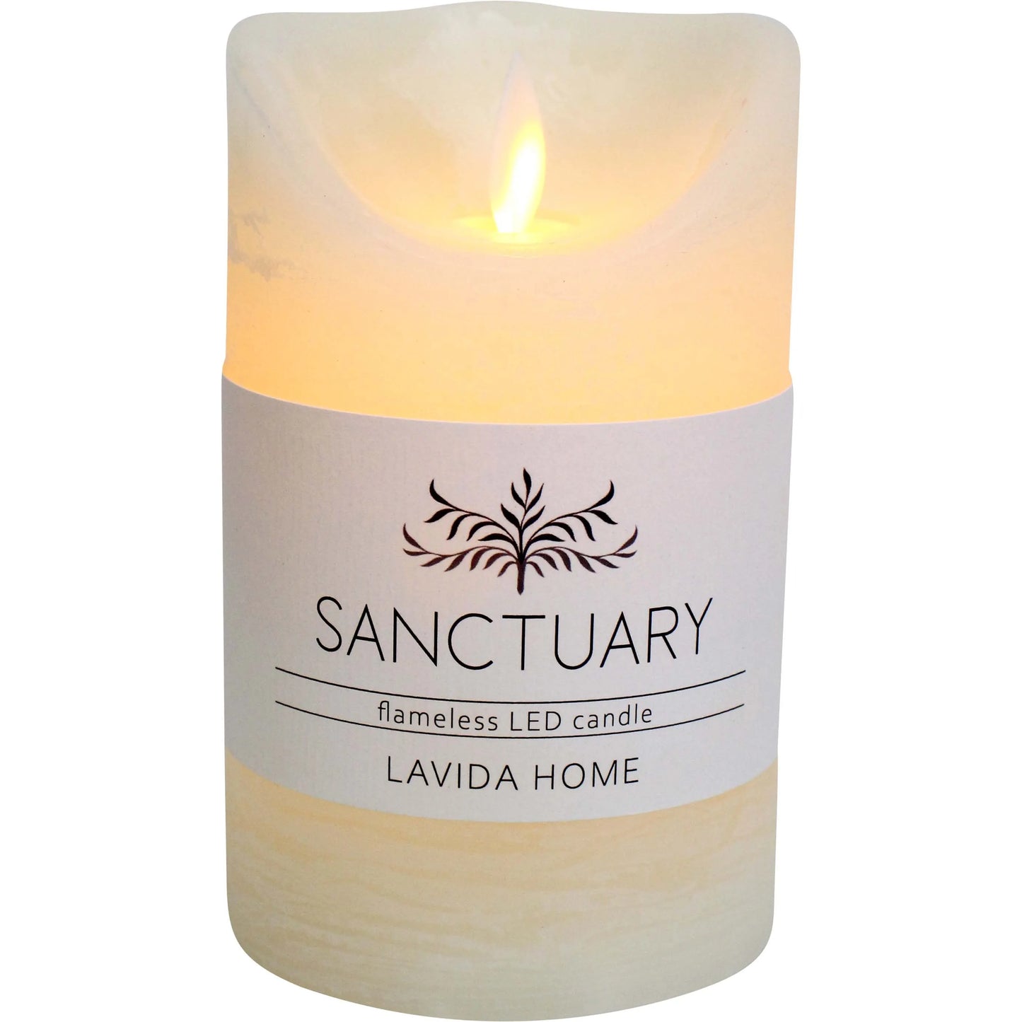 Flameless Candle Large Ivory - 7.5x7.5x12cm