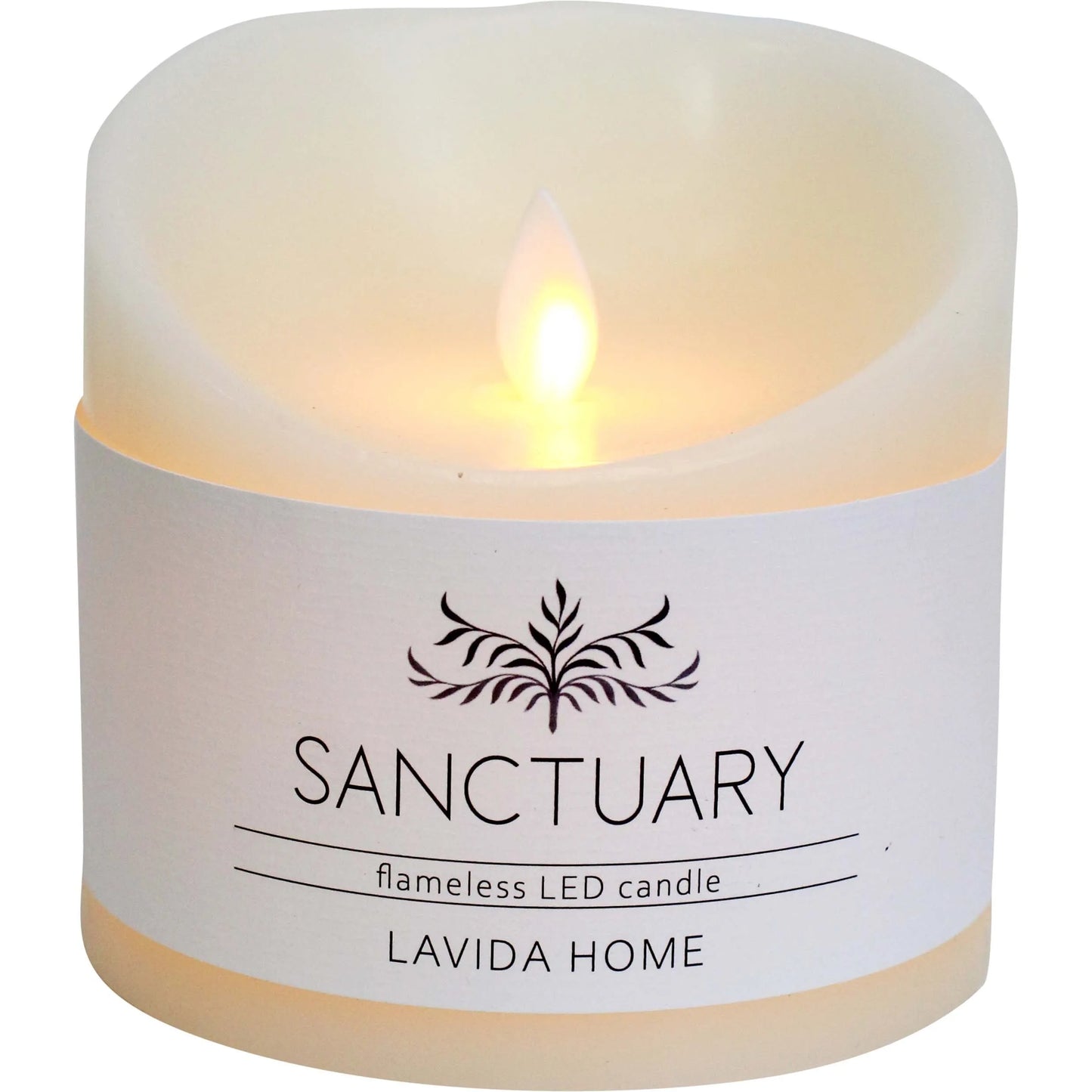 Flameless Candle Wide - 11x11x12cm