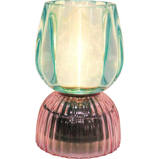 LED Glass Lamp - Tangarine Green