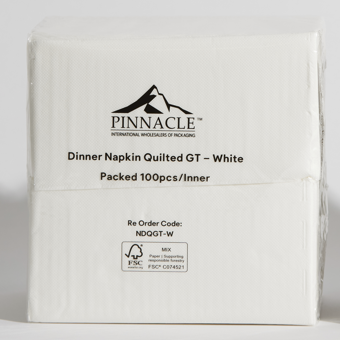 Dinner Napkin Quilted GT Fold - White Carton: 1,000