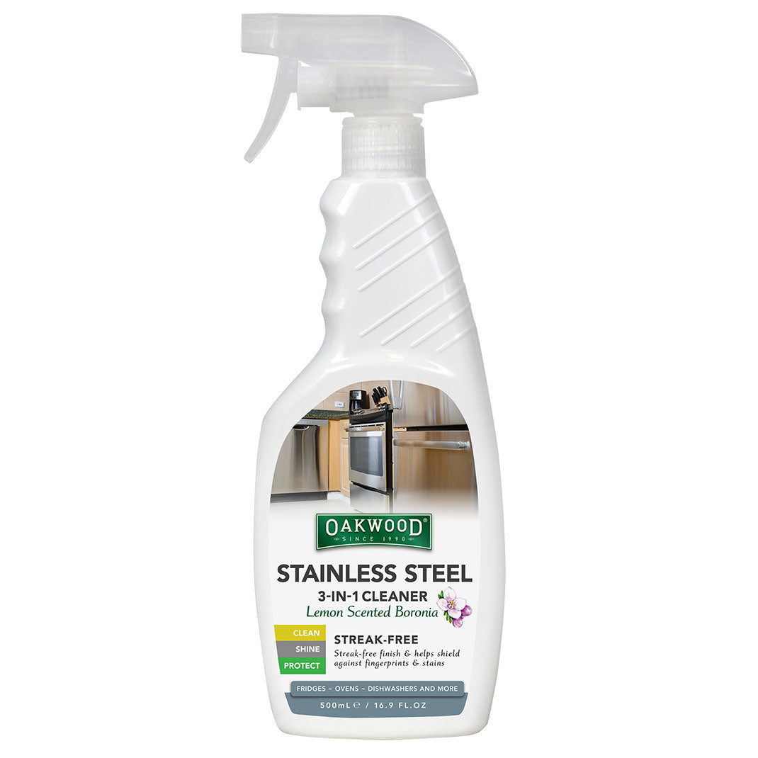 Stainless Steel 3-IN-1 Cleaner (500mL) Leaves a Beautiful Streak-Free Finish Carton: 4 x 500ml