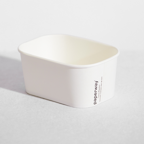 Paperway PP Rectangular Container White - 1000ml