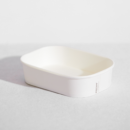 Paperway PP Rectangular Container White - 500ml