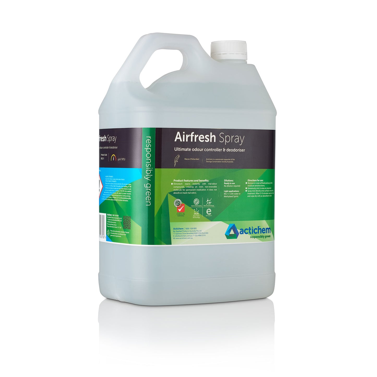 Airfresh Spray - 5L GECA Approved